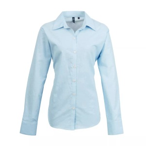 Premier, Oxfordbluse Bluse Arbeitshemd, Langärmlig Damen Hellblau 46, PREMIER - OxfordBluse Bluse Arbeitshemd, langärmlig, für Damen, Hellblau, Größe 46