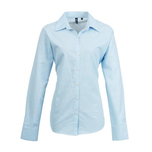 Premier, Oxfordbluse Bluse Arbeitshemd, Langärmlig Damen Hellblau 46, PREMIER - OxfordBluse Bluse Arbeitshemd, langärmlig, für Damen, Hellblau, Größe 46