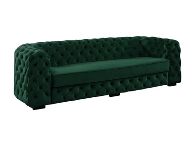 Vente-unique, Sofa 3Sitzer Chesterfield Samt Tannengrün STANLEY Sofa 3Sitzer Chesterfield Samt Tannengrün STANLEY, Vente-unique - Sofa 3Sitzer Chesterfield Samt Tannengrün STANLEY, One Size