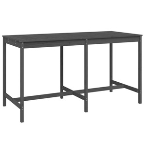 vidaXL, vidaXL Gartentisch Grau 203,5x90x110 cm Massivholz Kiefer
