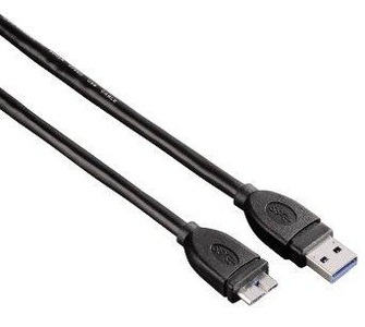 HAMA, 0.75m USB 3.0 A/USB 3.0 Micro B m/m USB Kabel 0,75 m USB 3.2 Gen 1 (3.1 Gen 1) USB A Micro-USB B Schwarz, 