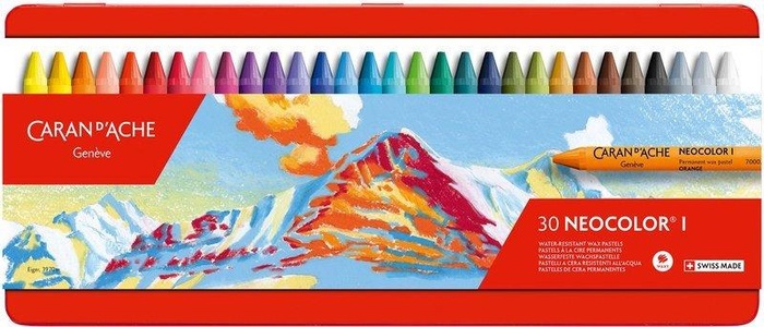 Caran d'ache, CARAN D'ACHE Wachsmalstifte, NEOCOLOR I, Caran d'Ache Wachsmalstift, Neocolor 1, Metallbox, 7000.330, (30 Farben)