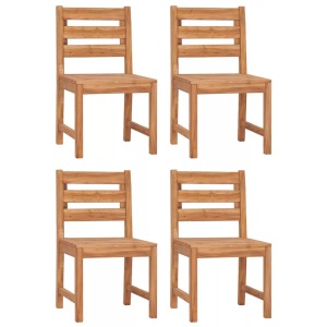 vidaXL, vidaXL Gartenstühle 4 Stk. Massivholz Teak, vidaXL Gartenstühle 4 Stk. Massivholz Teak