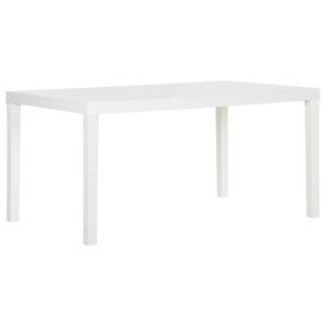 vidaXL, vidaXL Gartentisch 150x90x72 cm PP Weiß