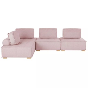 Beliani, Modulsofa aus Polyester Modern TIBRO Modulsofa aus Polyester Modern TIBRO, Beliani - Ecksofa aus Polyester Modern TIBRO, One Size, Pink