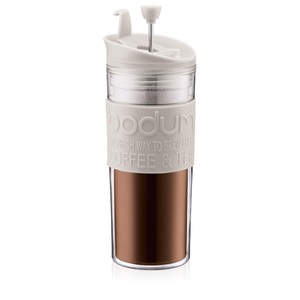 BODUM, Kaffeebereiter TRAVEL PRESS 0.45 L Cremefarben Kaffeebereiter TRAVEL PRESS 0.45 L Cremefarben, 