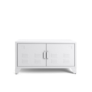 LA REDOUTE INTERIEURS, Sideboard Hiba, 2 Türen, Metall, La Redoute Intérieurs - Niedriger Schrank Hiba mit 2 Türen, One Size, Weiss