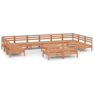 vidaXL, vidaXL 13-tlg. Garten-Lounge-Set Honigbraun Massivholz Kiefer