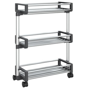 vidaXL, vidaXL Aufbewahrungswagen 59x20x75 cm Aluminium, vidaXL Aufbewahrungswagen 59x20x75 cm Aluminium