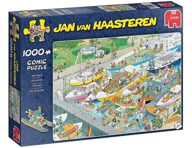 JUMBO VAN HAASTEREN, Puzzle Die Schleuse, Jumbo Spiele - Jan van Haasteren - Schleuse, 1000 Teile