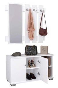VCM, 2-tlg. Holz Sitzbank Schuhschrank Schuhregal Garderobe Dielenmöbel Gados XL 2-tlg. Holz Sitzbank Schuhschrank Schuhregal Garderobe Dielenmöbel Gados XL, VCM - 2-tlg. Holz Sitzbank Schuhschrank Schuhregal Garderobe Dielenmöbel Gados XL, 90cm, Weiss
