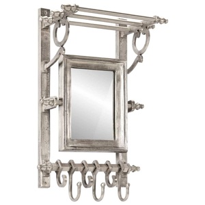 vidaXL, vidaXL Wandgarderobe mit Kleiderhaken Aluminium, vidaXL Wandgarderobe mit Kleiderhaken Aluminium