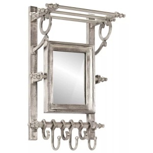 vidaXL, vidaXL Wandgarderobe mit Kleiderhaken Aluminium, vidaXL Wandgarderobe mit Kleiderhaken Aluminium
