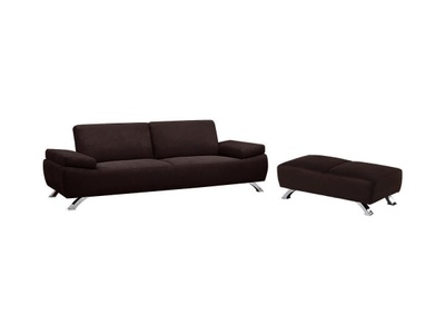 Vente-unique, Couchgarnitur Microfaser Polka 3+1 Couchgarnitur Microfaser Polka 3+1, 