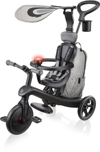 GLOBBER, GLOBBER Dreirad Explorer 4 In 1 Deluxe Play Black Grey Unisex Schwarz ONE SIZE, Globber Dreirad »Trike Explorer 4 in 1 Deluxe Play Black Grey«