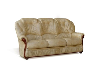 Vente-unique, Ledersofa 3Sitzer Büffelleder DAPHNE Ledersofa 3Sitzer Büffelleder DAPHNE