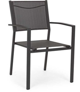 mutoni Garten Deluxe, Gartenstuhl Hilde mit Armlehne LD34 anthrazit, Gartenstuhl Hilde mit Armlehne LD34 anthrazit