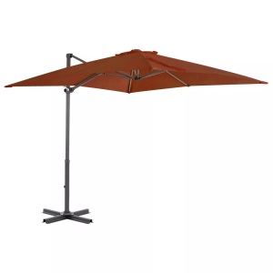 vidaXL, vidaXL Ampelschirm mit Aluminium-Mast Terrakotta-Rot 250x250 cm