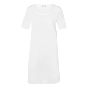 Hanro, Cotton Deluxe - Nachthemd Kurzarm Damen Weiss M, 