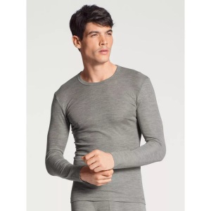 Calida - Wool & Silk Shirt, L, Grau