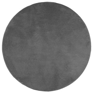 vidaXL, vidaXL Teppich OVIEDO Kurzflor Anthrazit Ø 80 cm