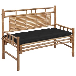 vidaXL, vidaXL Gartenbank mit Auflage 120 cm Bambus, vidaXL Gartenbank mit Auflage 120 cm Bambus