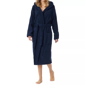 Schiesser, Bademantel, Schiesser - Essentials Bademantel, für Damen, Marine, Größe S