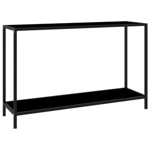 vidaXL, vidaXL Konsolentisch Schwarz 120x35x75 cm Hartglas, vidaXL Konsolentisch Schwarz 120x35x75 cm Hartglas