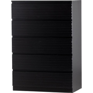 mutoni living, Kommode Jente 5 Schubladen Kiefer tiefschwarz FSC, Kommode Jente 5 Schubladen Kiefer tiefschwarz FSC