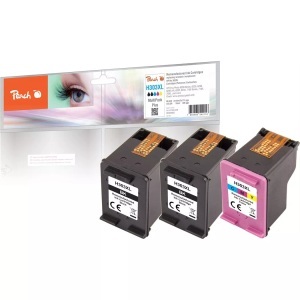 Peach, Peach Spar Pack Plus Druckköpfe kompatibel zu No. 303XL, Peach HP 303 XL 3 Druckköpfe XL (2*bk, col) ersetzt HP No. 303XL, 3YN10AE, T6N04AE*2, T6N03AE für z.B. HP Envy Photo 7830, HP Envy Photo 6230 wifi