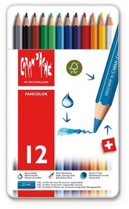 Caran d'ache, Caran d'Ache Farbstifte Fancolor FSC 12 Stück, Caran d'Ache Farbstifte Fancolor, 1288.312, (12 Farben)