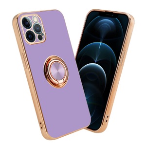 Cadorabo, Hülle für Apple iPhone 12 PRO MAX mit Ring - Schutzhülle, Cadorabo - Hülle für Apple iPhone 12 PRO MAX mit Ring Schutzhülle, Lila