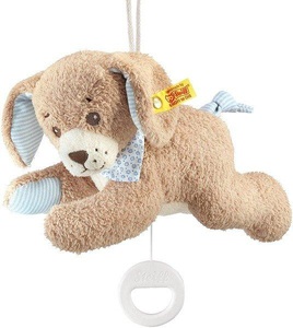 Steiff, STEIFF Spieluhr Gute Nacht Hund 22 cm blau, Steiff - Gute-Nacht-Hund Spieluhr, blau, 22cm