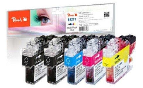 Peach, Peach Spar Plus Pack Tintenpatronen kompatibel zu Brother LC-3211, Peach Spar Plus Pack Tintenpatronen kompatibel zu Brother LC-3211