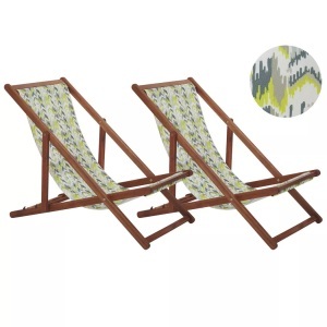 Beliani, Beliani Anzio Sonnenliege, Beliani - Liege aus Polyester Modern ANZIO, One Size, Weiss Bedruckt