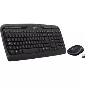 Logitech, Logitech MK330 Tastatur und Maus Set (Deutsche Ausführung), Logitech MK330 Funk Tastatur, Maus-Set Deutsch, QWERTZ Schwarz