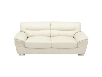 Vente-unique, Ledersofa 3Sitzer Leder Elfenbein THIBAULT Ledersofa 3Sitzer Leder Elfenbein THIBAULT, 