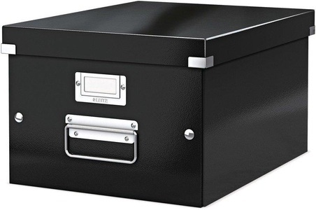 Leitz, Leitz Aufbewahrungsbox 6044 Click & Store Schwarz (B x H x T) 281 x 200 x 370 mm 1 St., Leitz Click & Store Ablagebox, A4, schwarz, zusammenklappbar, 6044-00-95