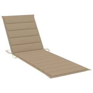 vidaXL, vidaXL Sonnenliegen-Auflage Beige 200x60x4 cm Stoff, vidaXL Sonnenliegen-Auflage Beige 200x60x3 cm Oxford-Gewebe