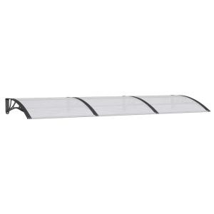 vidaXL, vidaXL Türvordach Schwarz 300x100 cm Polycarbonat, vidaXL Türvordach Schwarz 300x100 cm Polycarbonat