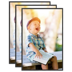 vidaXL, vidaXL Bilderrahmen Collage 3 Stk. für Wand Schwarz 50x70 cm MDF, 