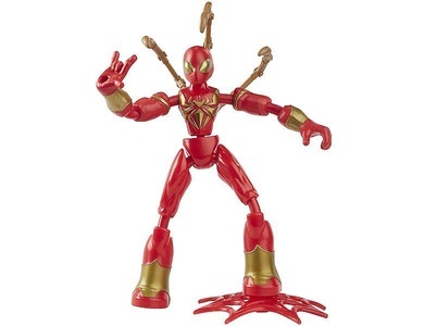 Hasbro, Hasbro E89725X2 - Marvel Spider Man, Bend and Flex, Iron Spider Figur, 15 cm große biegbare Figur, enthält Effekt-Accessoires, MARVEL Spielfigur »Bend And Flex«