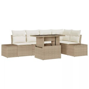 vidaXL, VidaXL - Garten-sofa poly-rattan, One Size, Beige