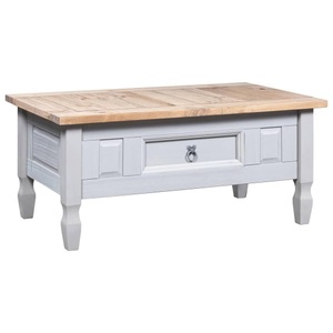 Diverse Hardware, Couchtisch Mexiko-Stil Kiefer Corona Grau 100 x 60 x 45 cm