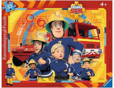 Ravensburger, Ravensburger Sam, der Feuerwehrmann, Ravensburger Kinderpuzzle - 06114 Sam der Feuerwehrmann - Rahmenpuzzle für Kinder ab 4 Jahren mit 33 Teilen