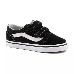 VANS, Sneakers TD Old Skool V mit Klettverschluss, Vans - Old Skool V-25, 25, Schwarz