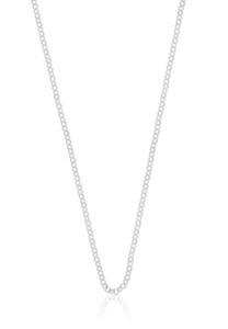 MUAU Schmuck, Collier Erbs Weissgold 750, 2.4mm, 50cm Damen 50 CM, MUAU Schmuck - Collier Erbs Weissgold 750, 2.4mm, 50cm, 50 CM, Weiss