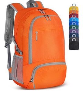 Only-bags.store, Leichter Faltbarer Rucksack-packbare Rucksäcke, Kleine Faltbare Rucksäcke Wanderrucksack Wasserdicht Unisex Orange ONE SIZE