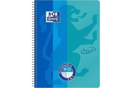 Oxford, Oxford Notizheft Touch Collegeblock, Oxford Collegeblock Duo Touch, A4+, liniert, 90g, 50/30 Blatt, 400101422