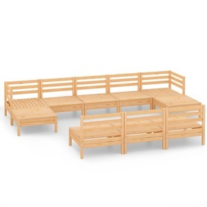 vidaXL, vidaXL 10-tlg. Garten-Lounge-Set Massivholz Kiefer, 